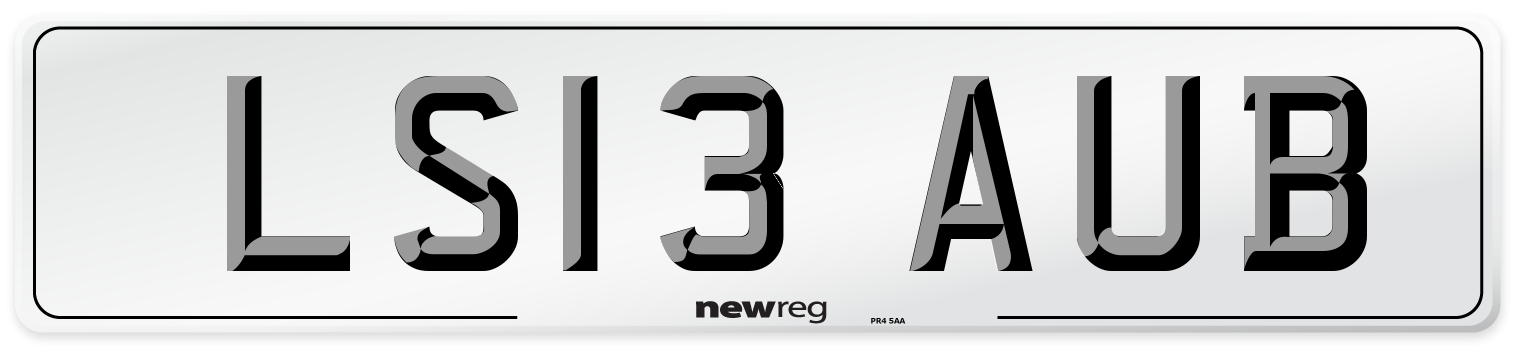 LS13 AUB Number Plate from New Reg